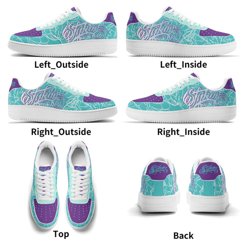 Metari 8T6 Low Top Snekonz feat Turquoise Mix Script | Hip - Hop Streetwear Sneakers - Stykonz Graffiti Streetwear